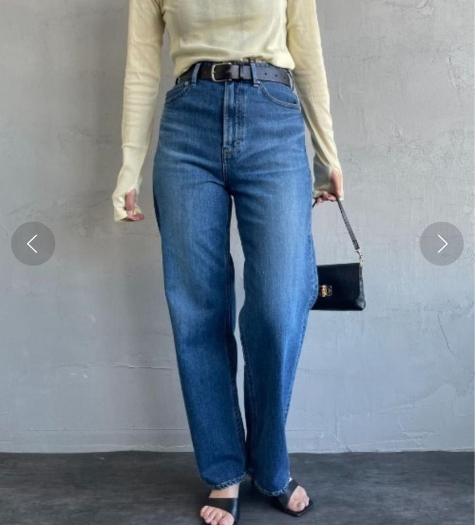 ヤヌーク LEA ボーイズルーズ ストレートデニムパンツ 24 ルーズ レア