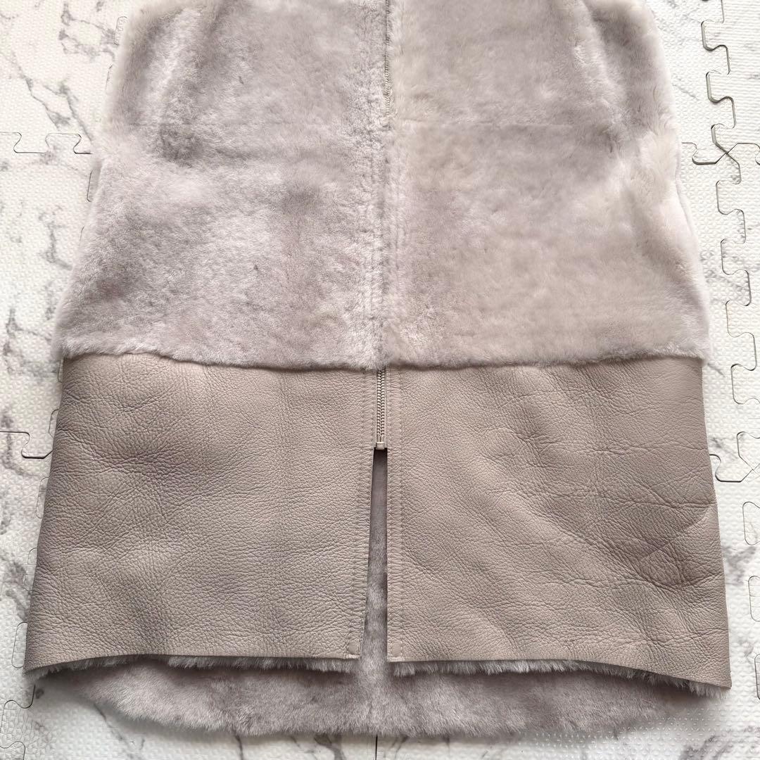 美品✨Zela'l 元町ゼラール リバーシブル ムートン ジレ フォックス