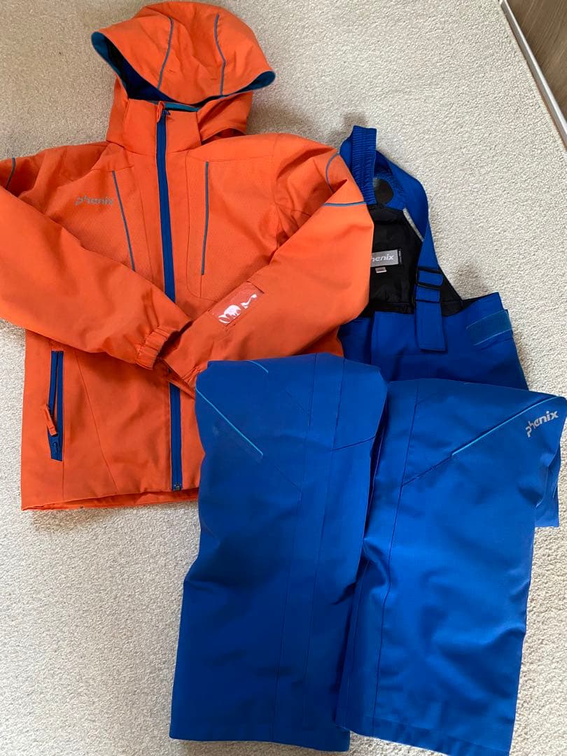 ⭐︎値下げ⭐︎子ども用スキーウェアセット（オレンジ・青）150cm RESEEDA（レセーダ） オンヨネ キッズ ジュニア スキーウェア 上下