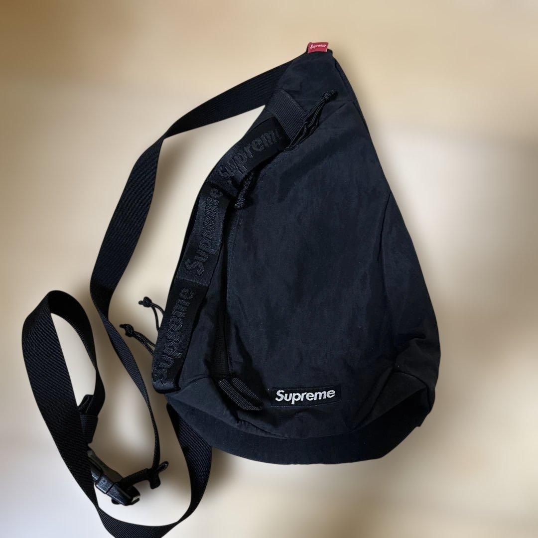 正規品】Supreme 21SS Sling Bag Blackスリングバッグ - メルカリ