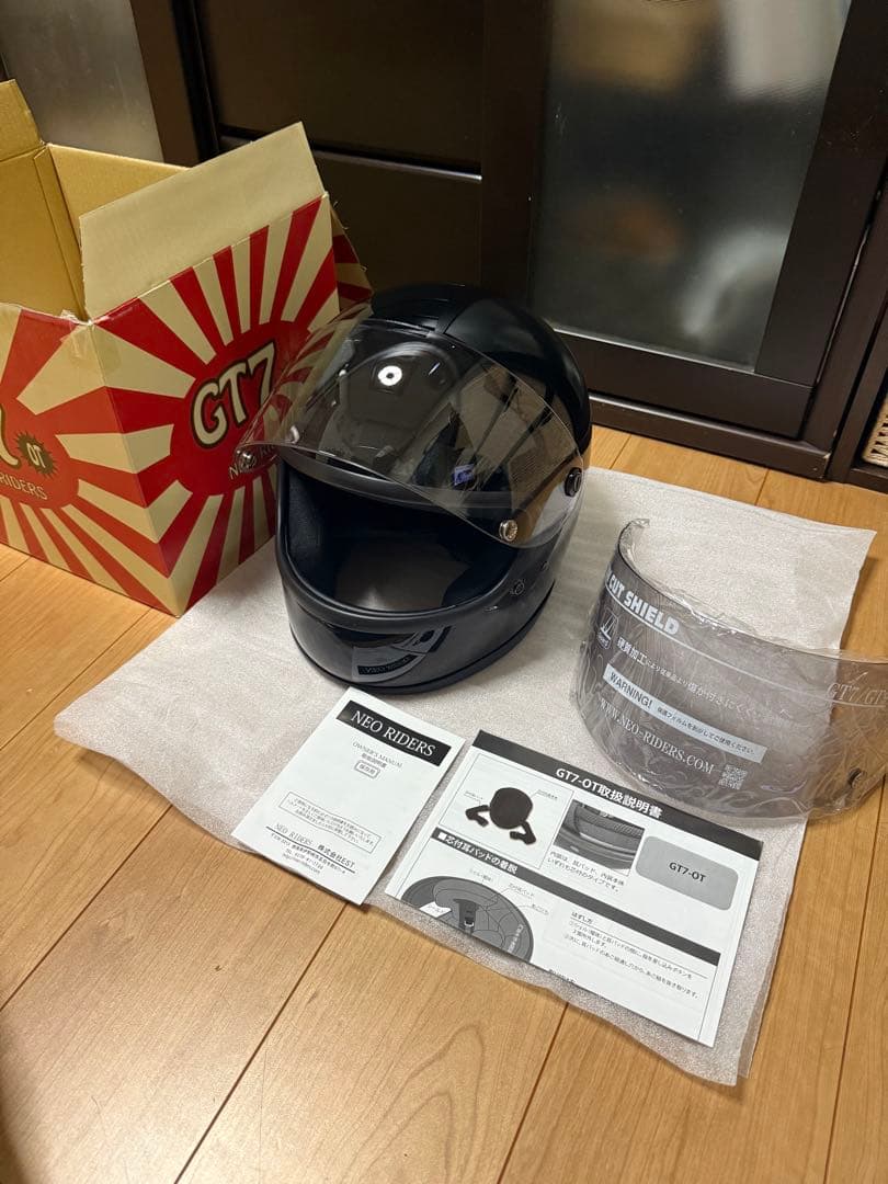 GT7 族ヘル　フルフェイス　ヘルメット XL ブラック NEORIDERS（ネオライダース） XL/XXL入荷 バイク ヘルメット レビュー