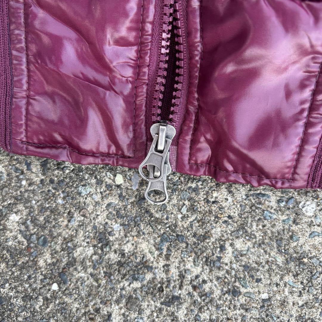 ファーダウン ワインレッド ダウンジャケット グランジ y2k 光沢 お兄