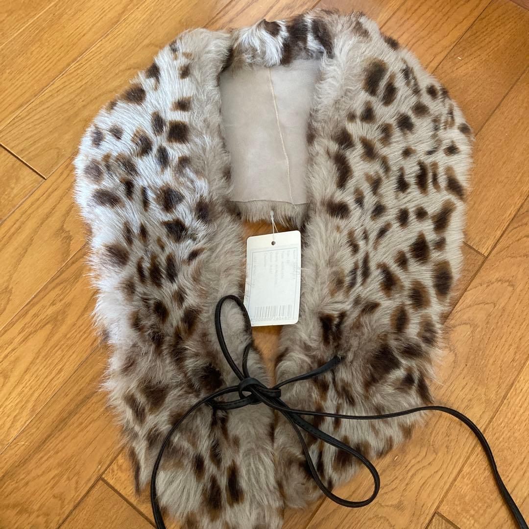 23区 ヒョウ柄 毛皮 リアル ファーマフラー - メルカリ
