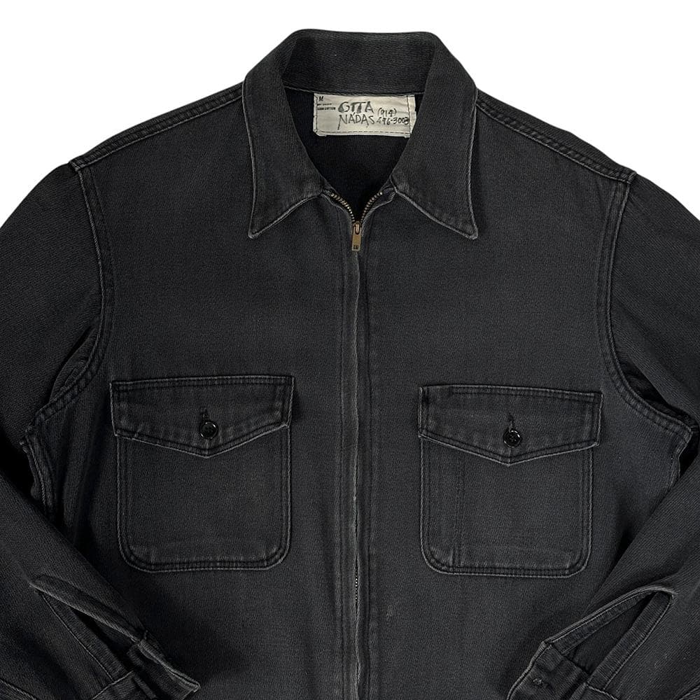 50s 墨黒 コットン ウィップコード 2nd型 ワーク ジャケット 裏無し