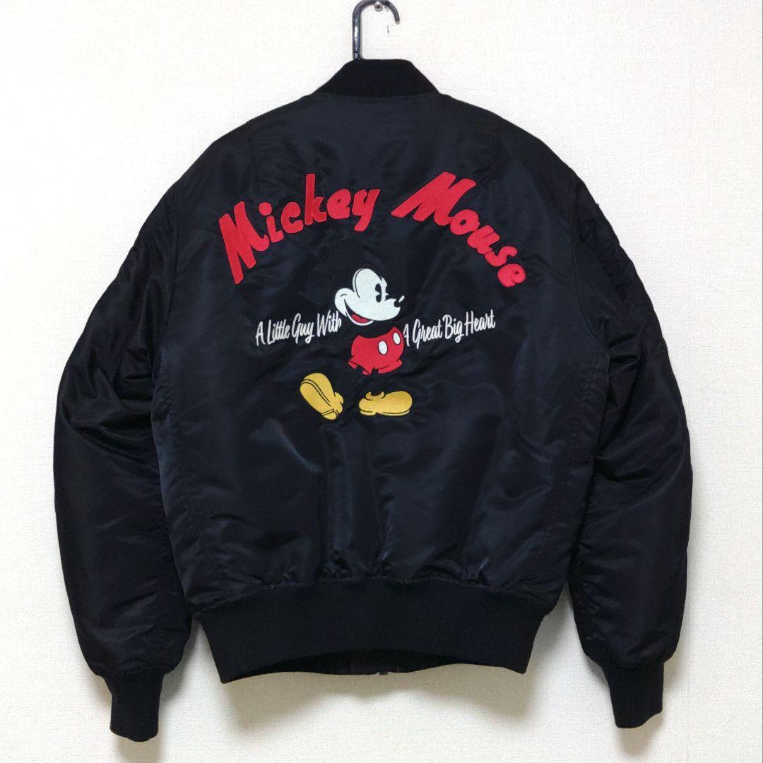 AVIREX×Disney MA-1 公式コラボ ミッキーマウス【ブラック☆L】 - メルカリ