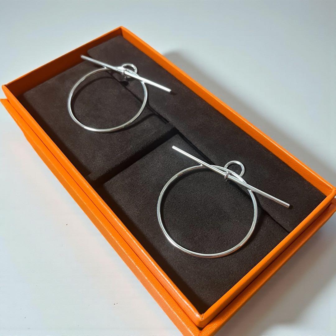 HERMES エルメス ループ mm グラン ペンダント シルバー フープピアス