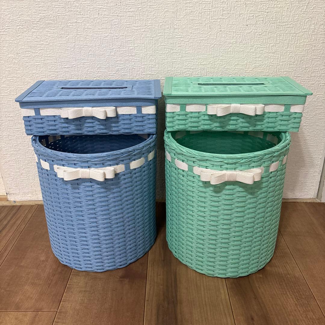 なおちゃん様専用ページ クラフトバンド ゴミ箱とティッシュケース4組