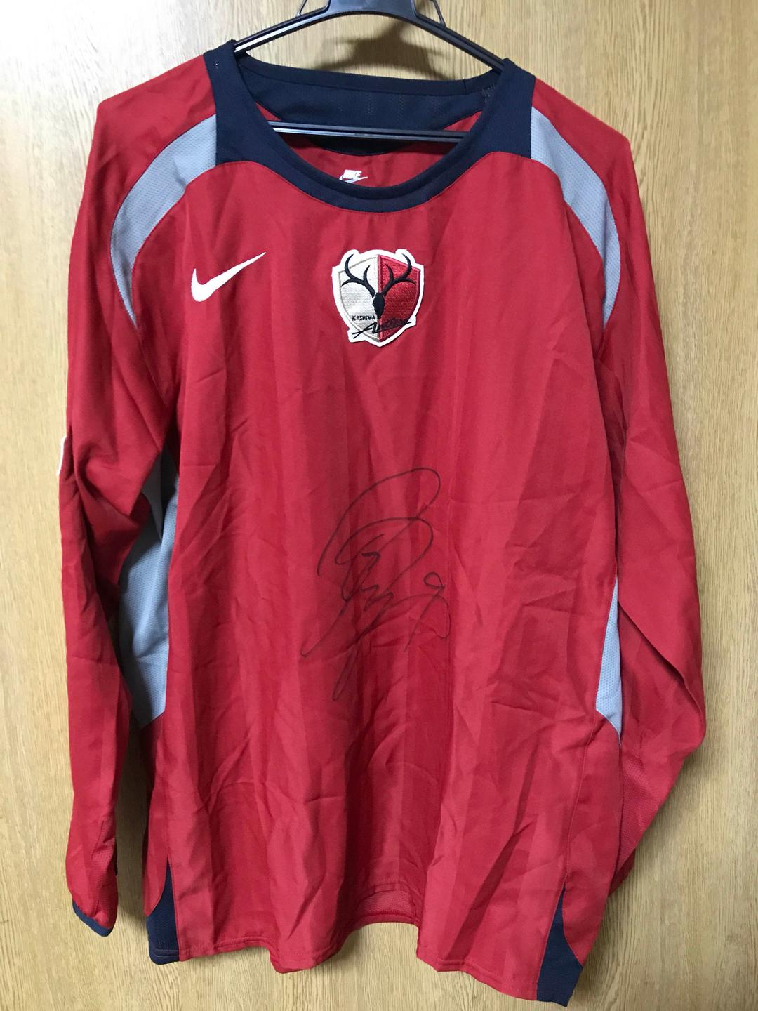 鹿島アントラーズサイン入り支給練習着