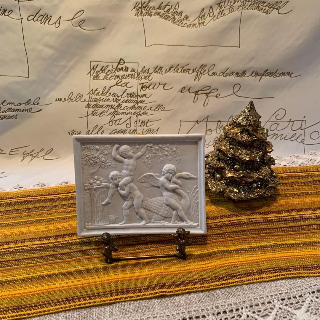 ビングオーグレンダール レアなアンティークのビスク焼きの天使の子供達の