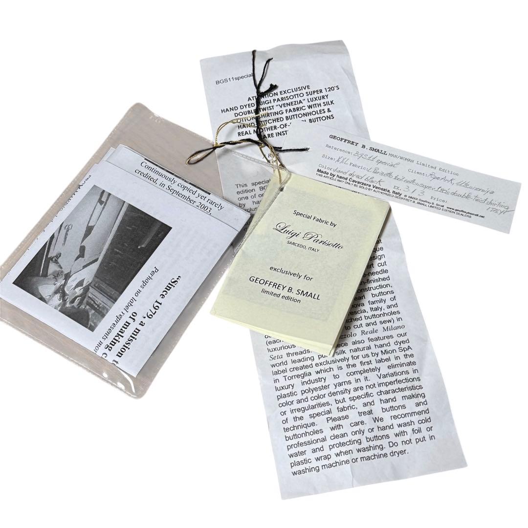 世界3点限定】GEOFFREY B.SMALL最高級コットンオーバサイズシャツ