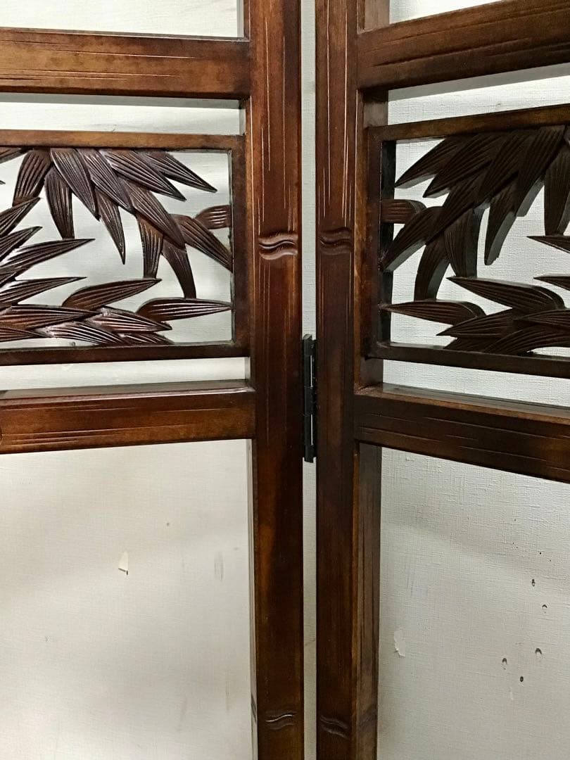 よかじー様専用☆管218☆珍品☆軽井沢彫☆衣桁☆着物ハンガー☆竹模様