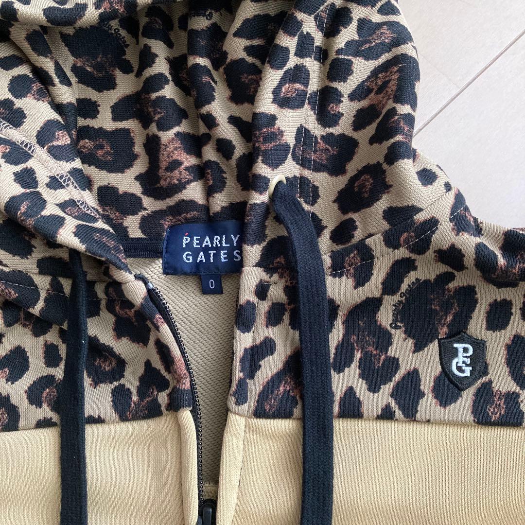 近年モデルPEARLY GATES ヒョウ柄フルジップパーカー サイズ0美品