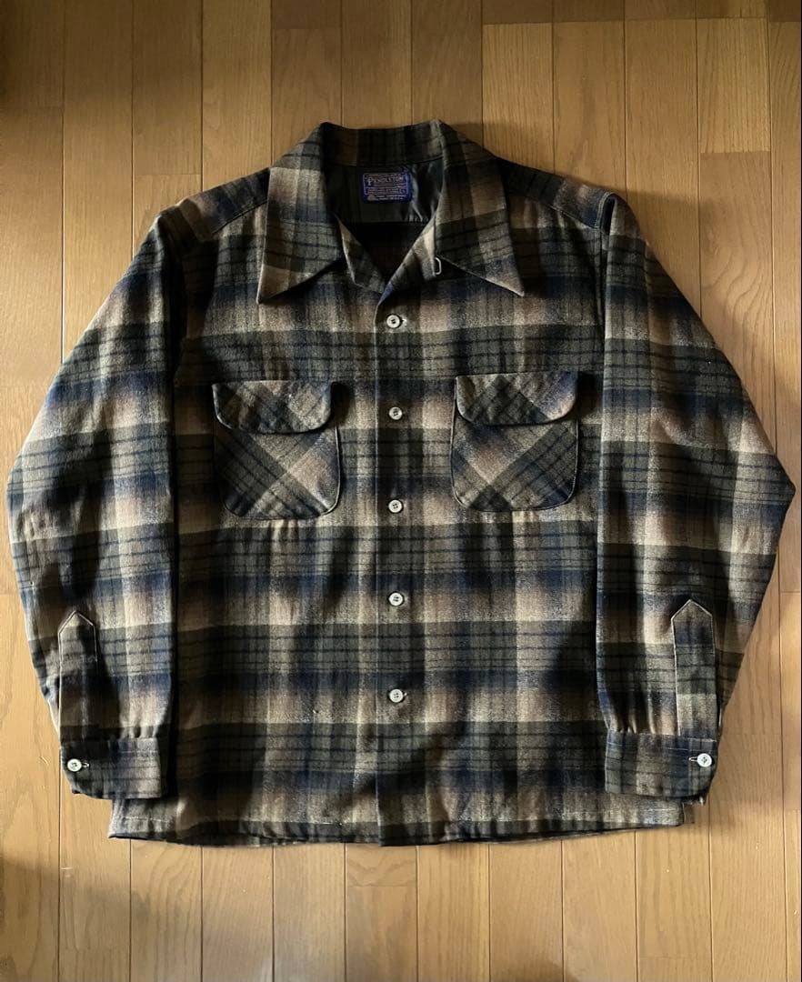 70s ペンドルトン ボードシャツ ウールシャツ L ヴィンテージ - メルカリ