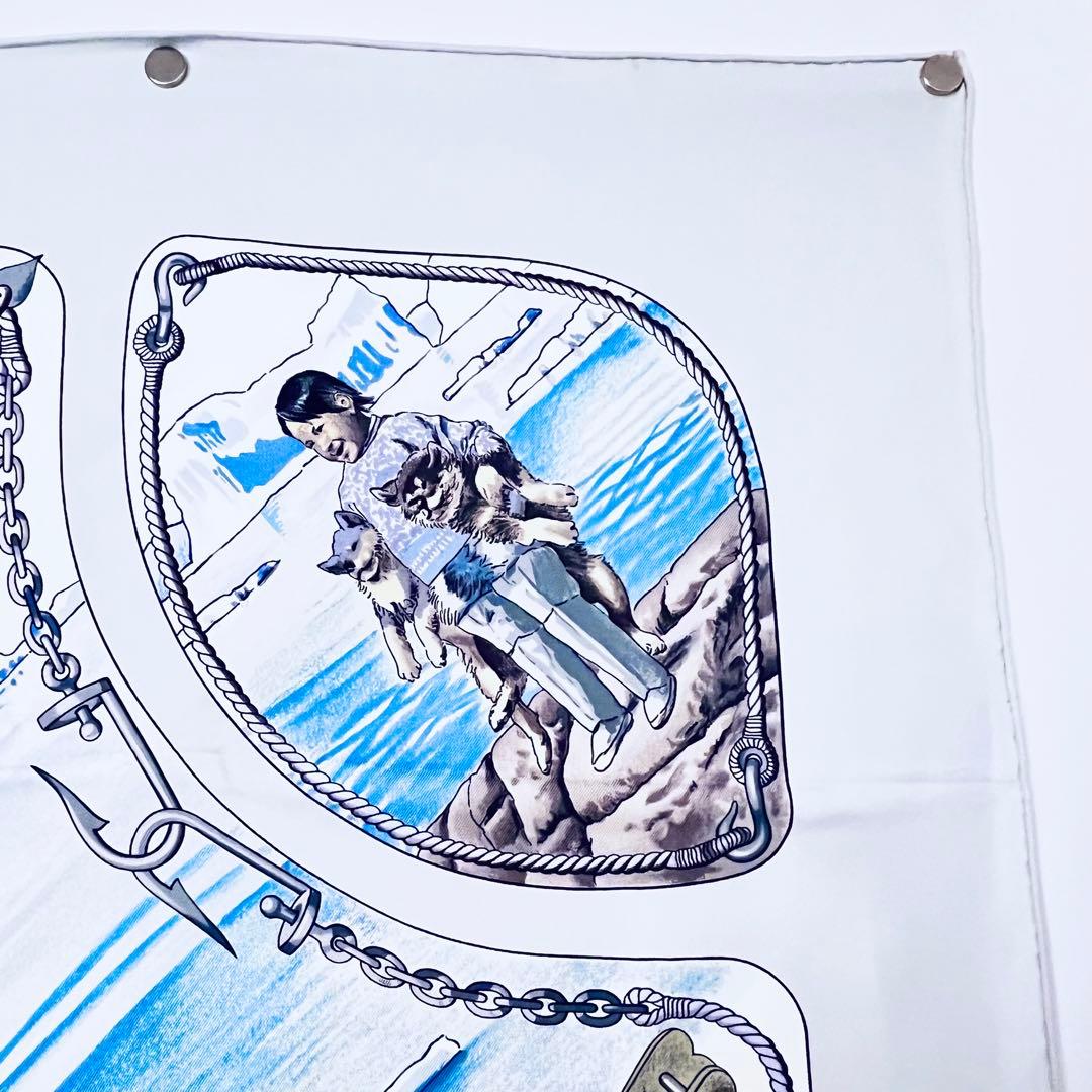 美品✨ エルメス グリーンランド シルクスカーフ カレ90 水色 - メルカリ
