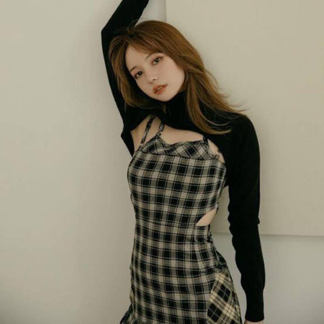 アンナチェックドレス andmary アンドマリーワンピース - メルカリ