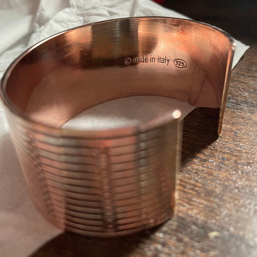 レア 希少 GUCCI ワイド 極太 バングル シルバー 925 イタリア