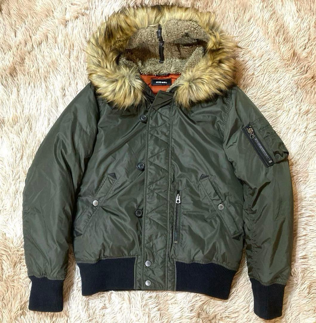 良品】ディーゼル DIESEL N-2B 希少 Lサイズ 大きいサイズ カーキ
