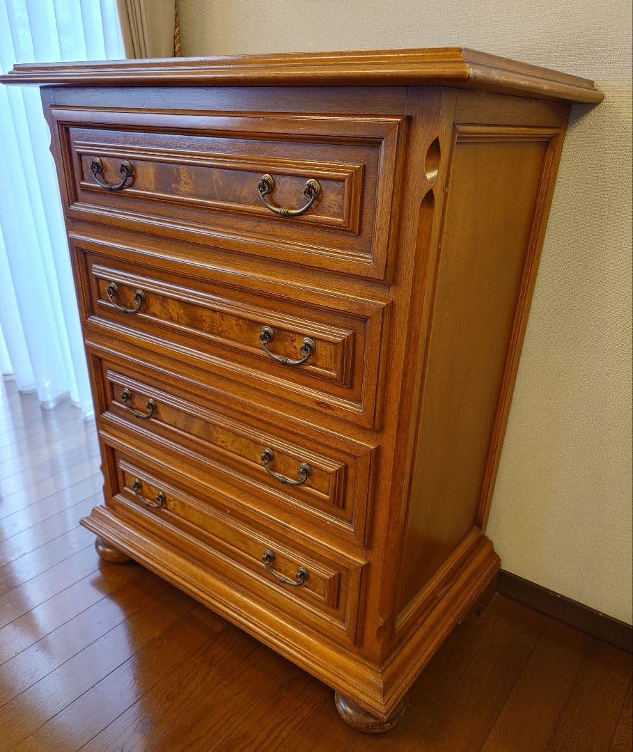 ちーさま専用です！〈セルバ社〉イタリア家具アンティーク木製キャビネット 4段 wellington_wk-cb-5424-cbn