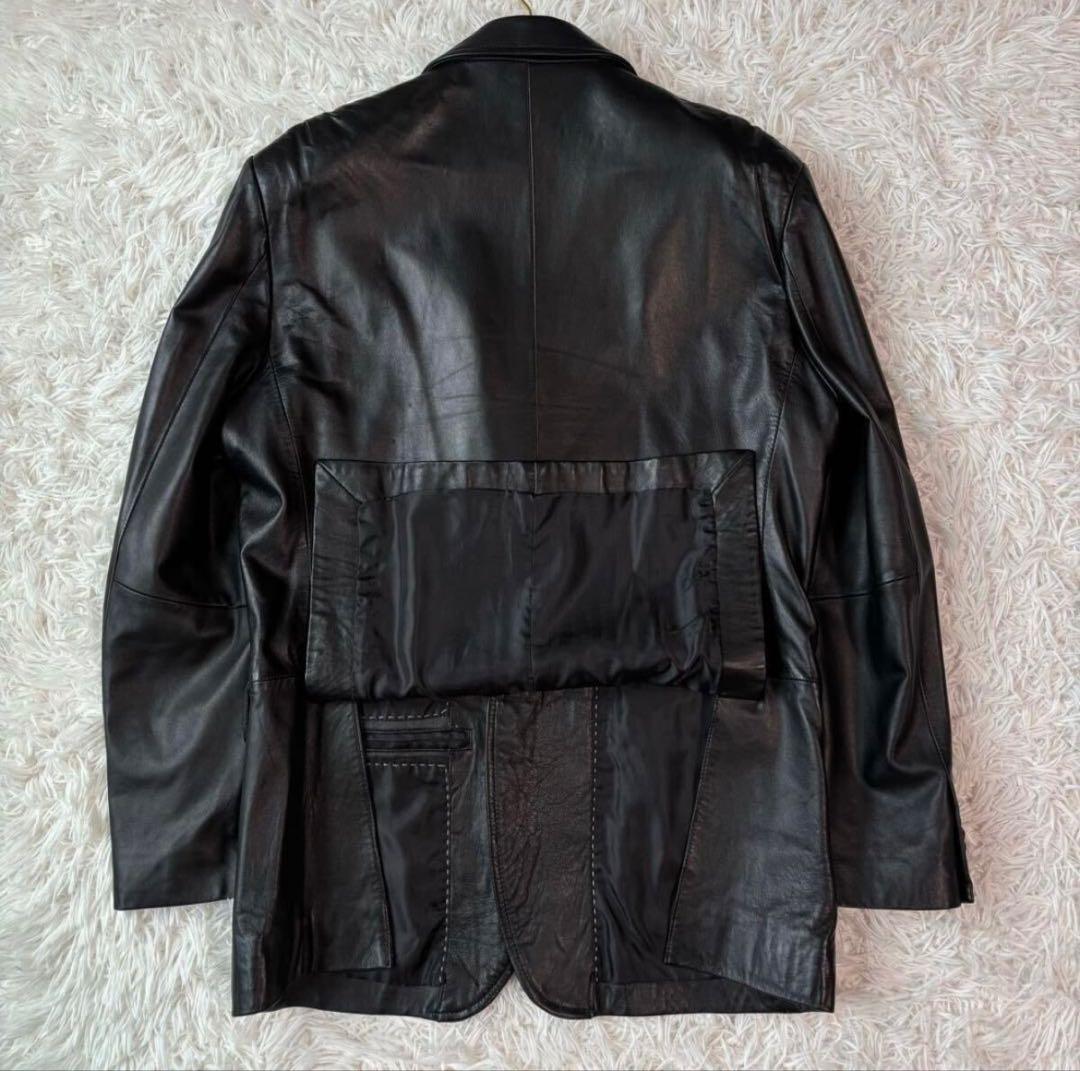 ✨極美品 L相当✨リコリス テーラードジャケット ラムレザー オーバー
