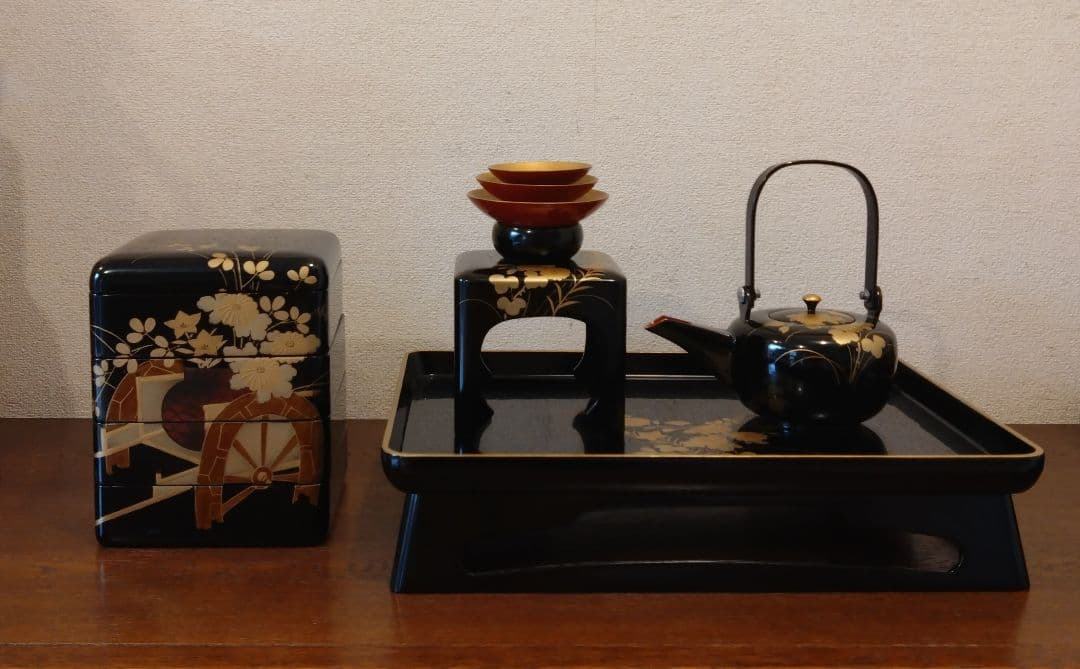 迎春「輪島塗 屠蘇器 鈴木孫次 斎藤晴造 花車」 - メルカリ