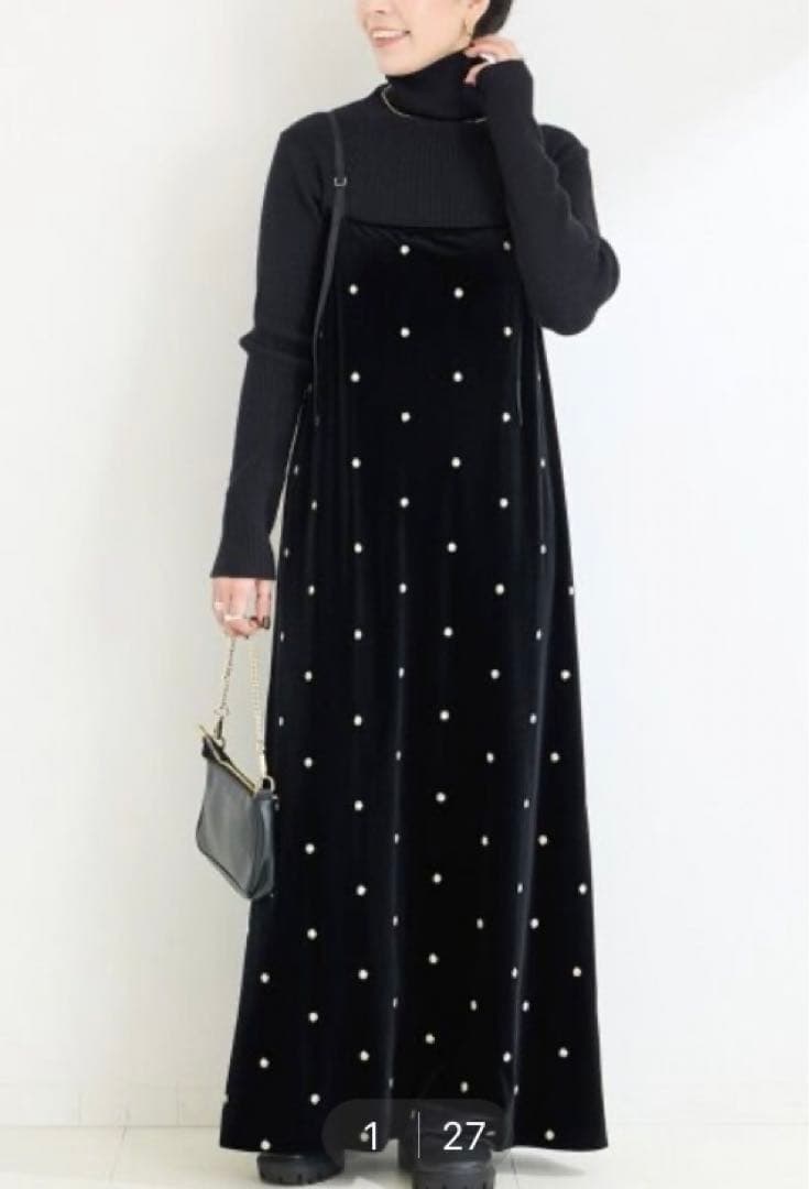 ベーセーストック ベロアフラワー刺繍ワンピース - メルカリ