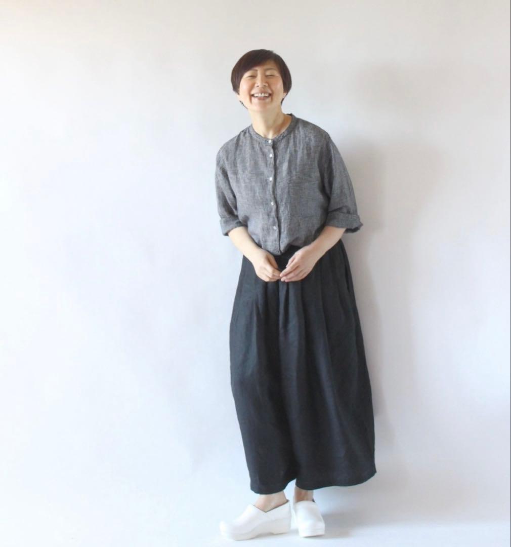 foglinenwork キナル 金子敦子さんコラボ ごきげんパンツ ブラック c915921cf668212a8d5354f3aba6e4