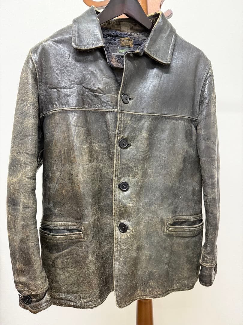 激レア 20s 30s モンゴメリーワード レザーカーコート - メルカリ