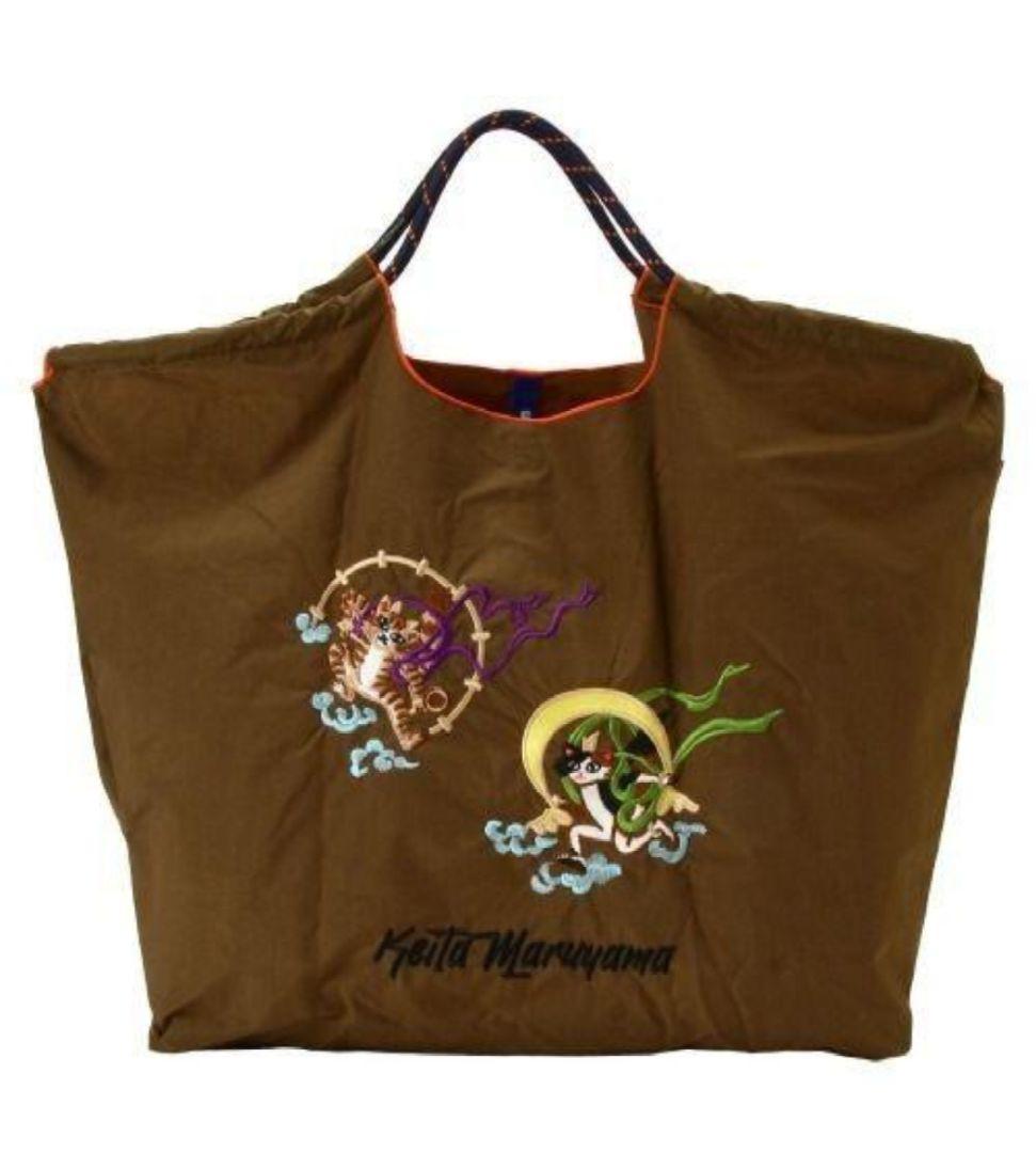 新品】KEITA MARUYAMAボール&チェーンエコバッグ風神雷神Lカーキ