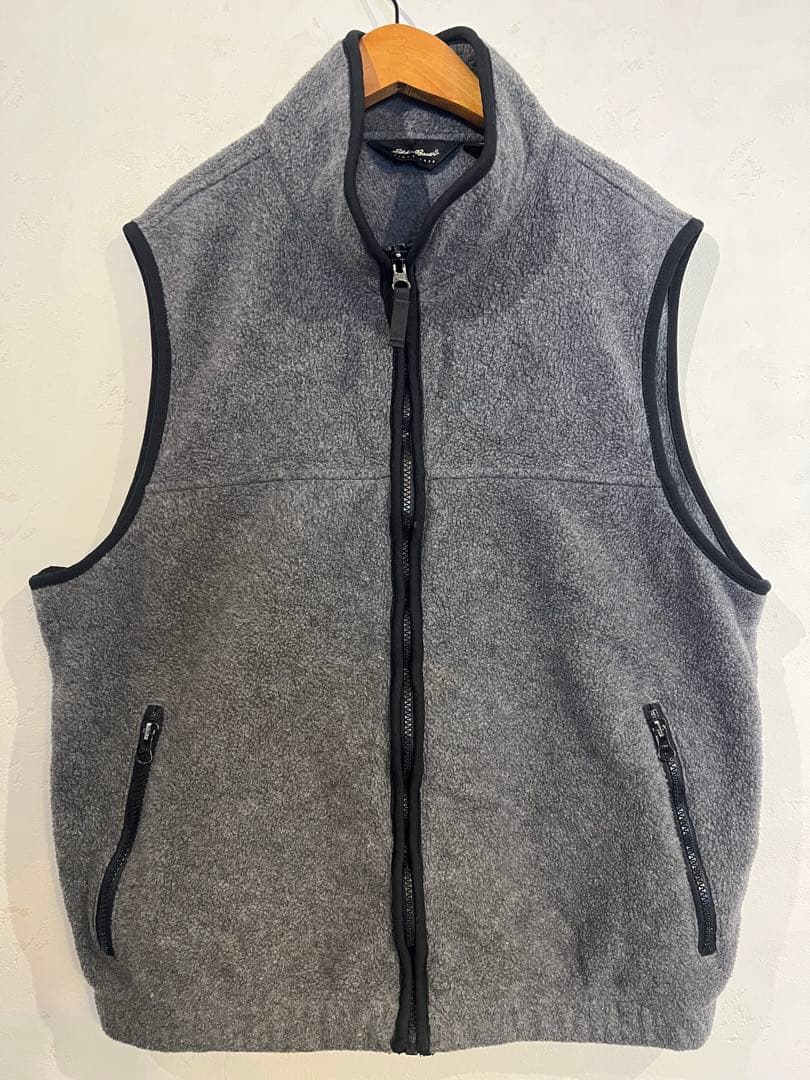 00s Eddie Bauer グレー フリースベスト ポーラーテック アメカジ