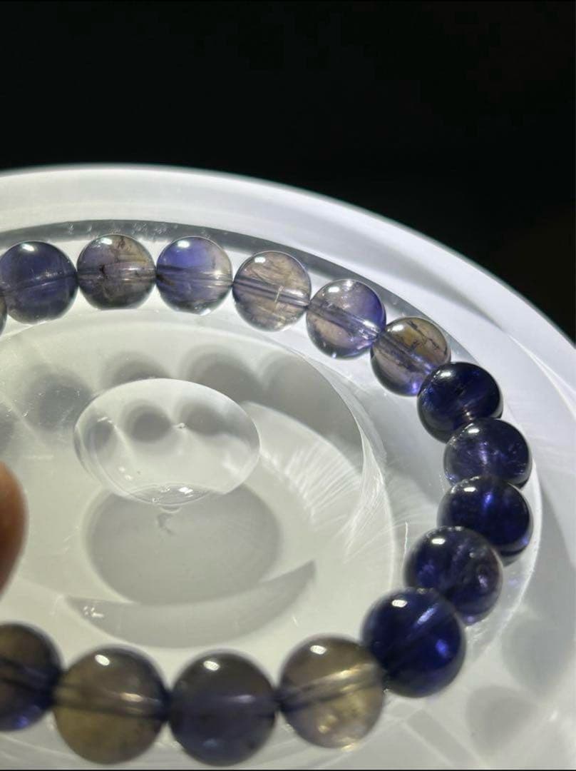 ス*⚡様 天然石 高品質 アイオライト ブレスレット 9.4mm