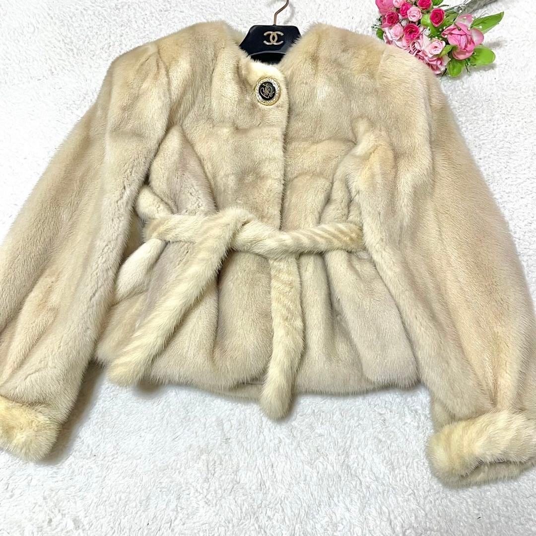 SAGAMINK  桂由美 パールミンク 毛皮 クロップド丈 コート