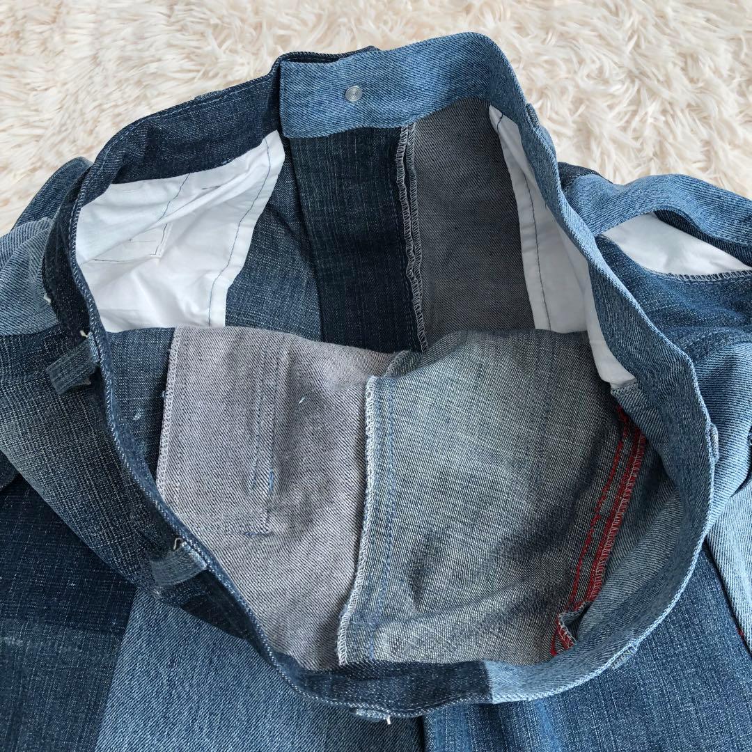 MR.REMAKE MAN. ダメージ加工パッチワークデニムパンツ再構築リメイク