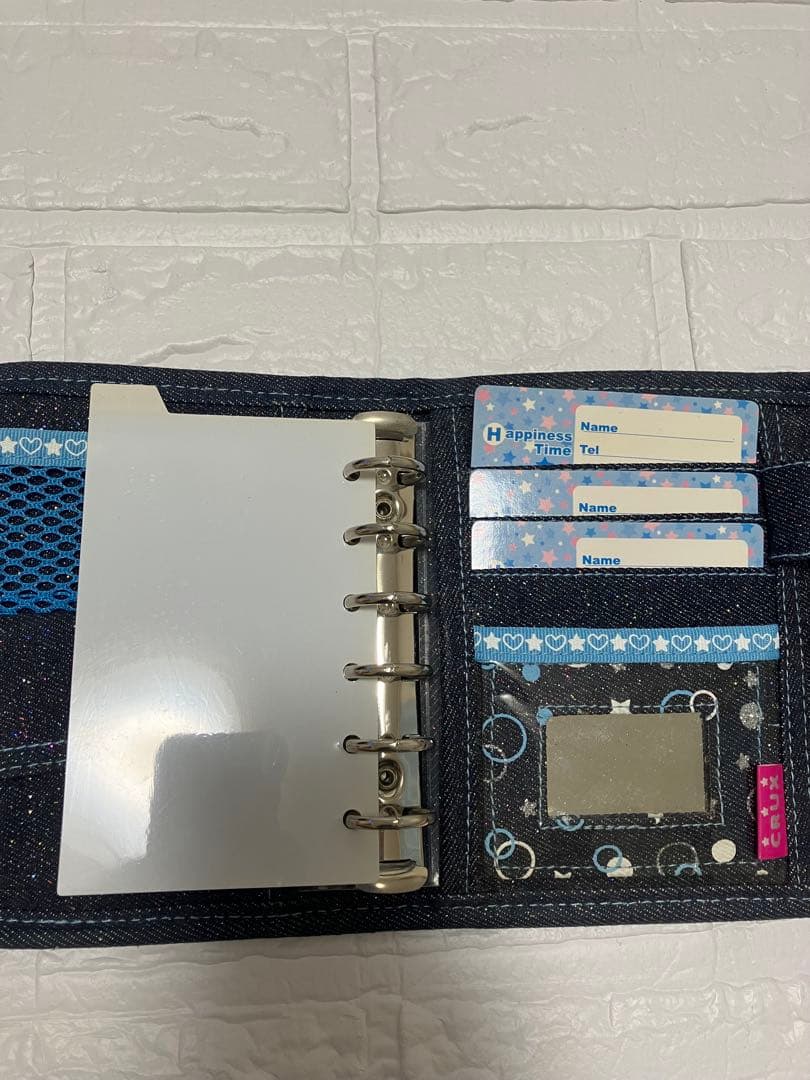 希少 平成レトロ Y2K シール帳 手帳 6穴バインダー デニム チェーン