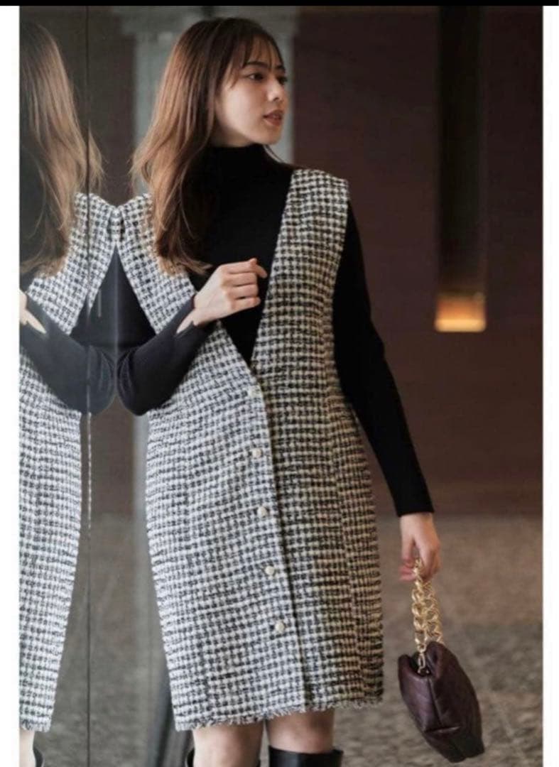 マイストラーダ ツイードミニジャンスカ アルページサイズ38 - メルカリ