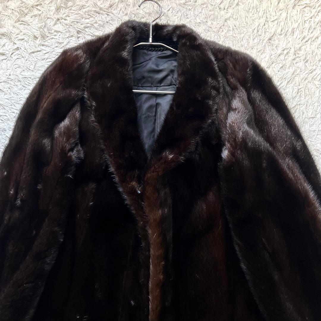 クロップド丈 グラマミンク リアルファーコート 本毛皮 艶◎ なめし