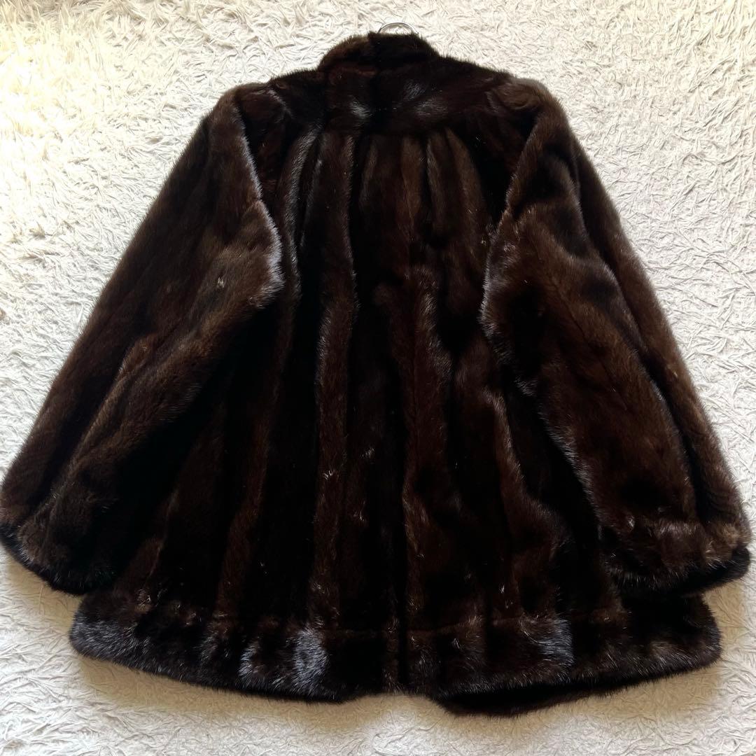 クロップド丈 グラマミンク リアルファーコート 本毛皮 艶◎ なめし