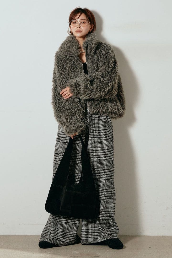 ミックスシープファースタンドブルゾン ESICA エシカ ブルゾン ファー