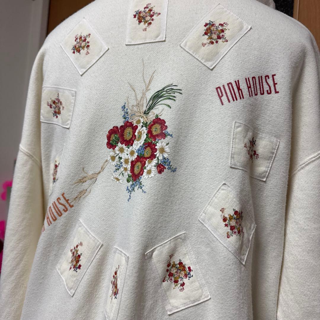 ピンクハウス ジップホワイトパーカー Lサイズ 貴重 レア 美品 - メルカリ