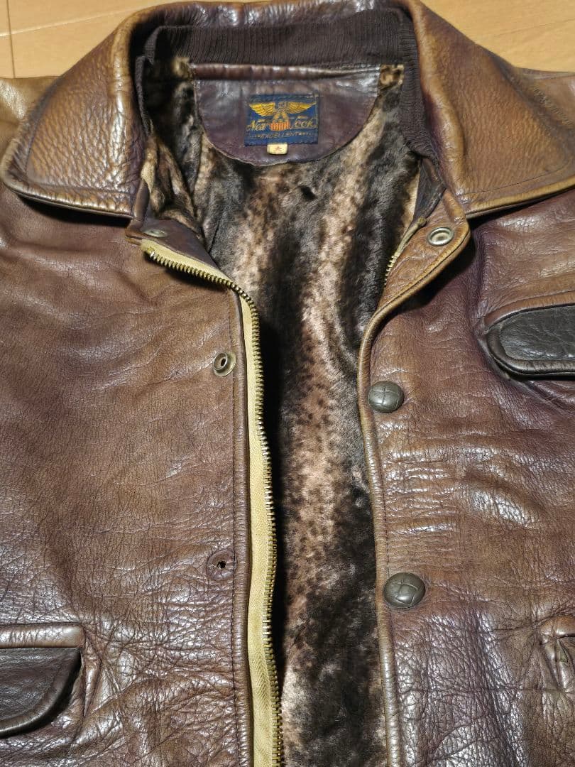 忍*様 60s国産ビンテージ.レザージャケット.ジャパン.茶色