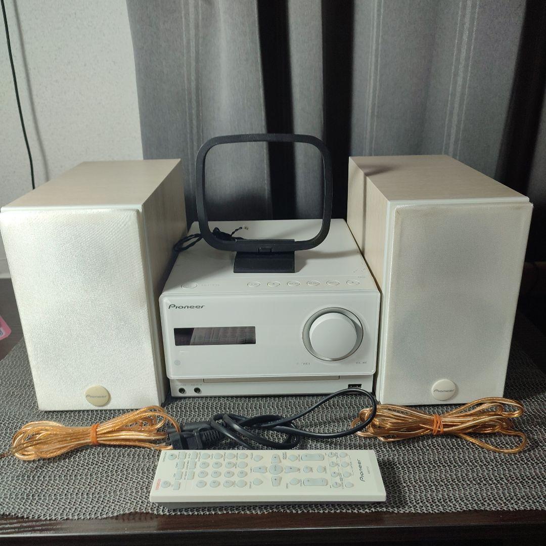 Pioneer ミニコンポ X-CM32BT-W（ホワイト） リモコン付き インテリアに合わせて4つのカラーから選べるCDミニコンポーネント