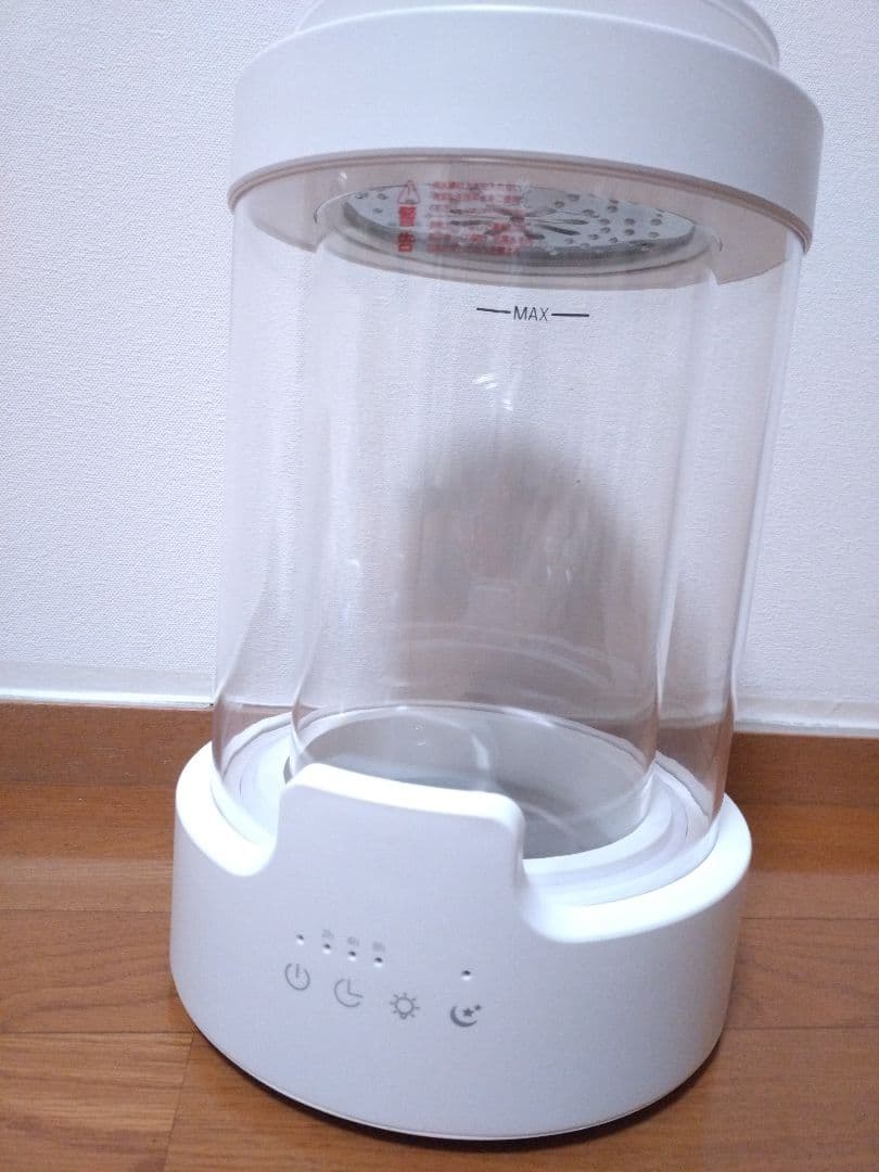 JUUE 加湿器 スチーム式 加熱式 3L ガラス 100℃沸騰 - メルカリ