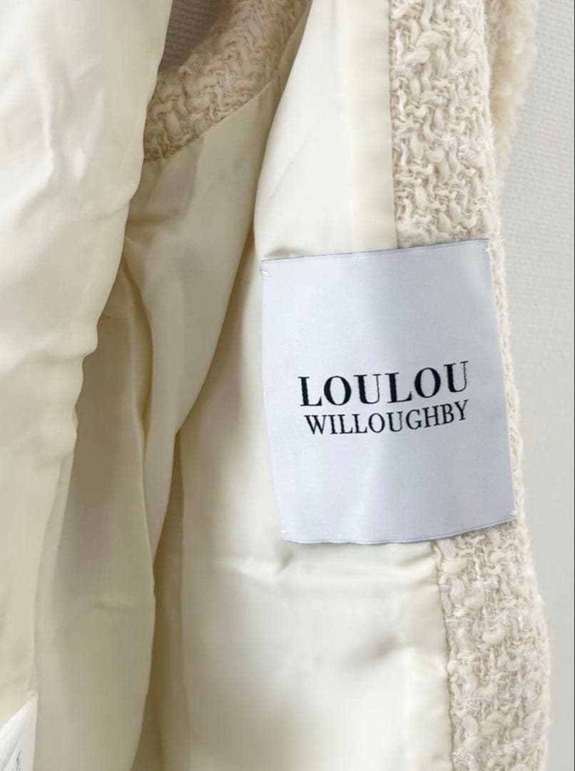 LOULOU WILLOUGHBY ホワイトジレ ジオリカラメツイード - メルカリ
