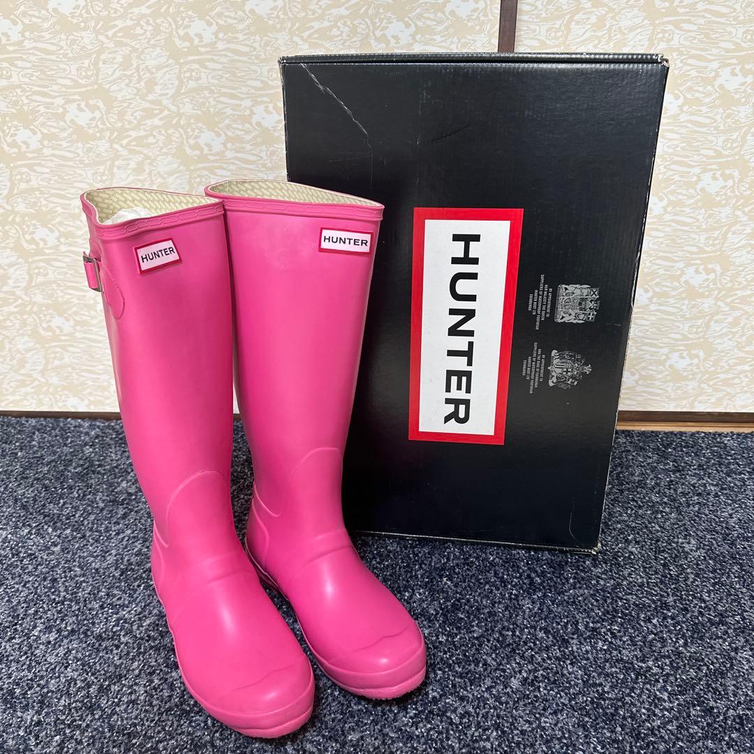 HUNTER ピンク 長靴 本体 - メルカリ