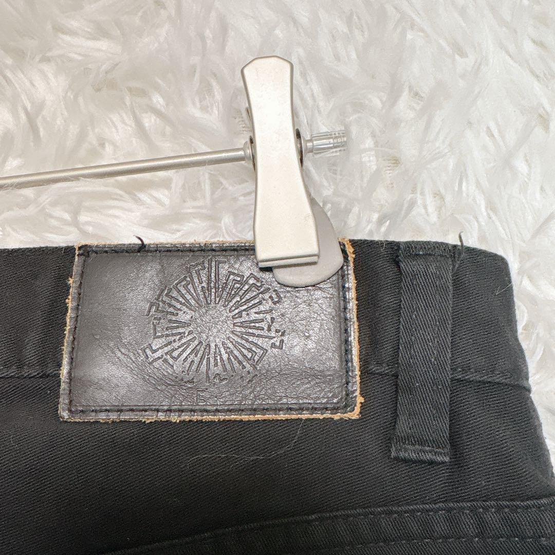 トルネードマート】カジュアルパンツ 鬼ヒゲ ブラック 軽伸縮性有