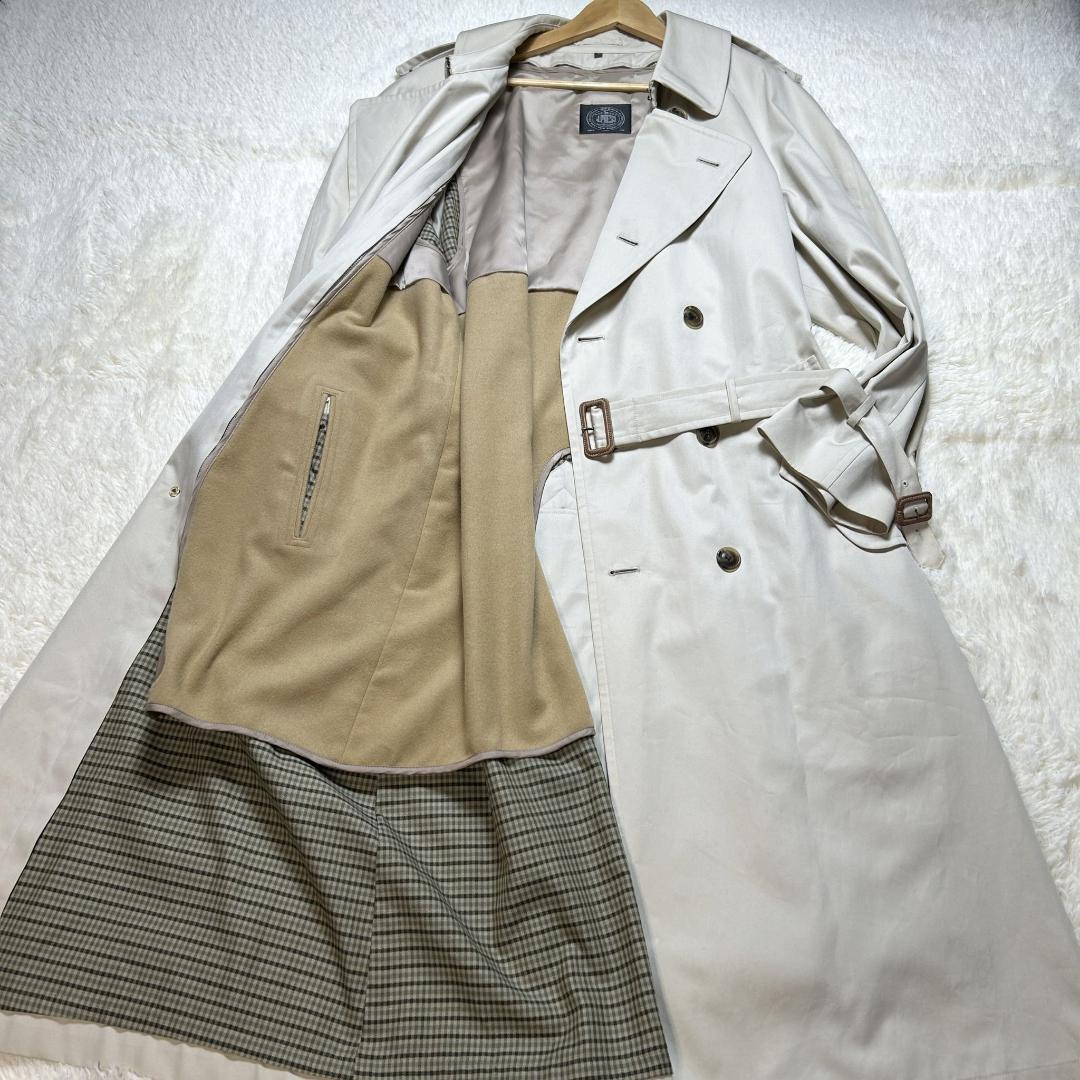ジェイプレス トレンチコート ロング ベージュ ライナー付 ベルト Lサイズ J.PRESS（J.プレス） トレンチコート コート 「撥水」ギャバベンタイル