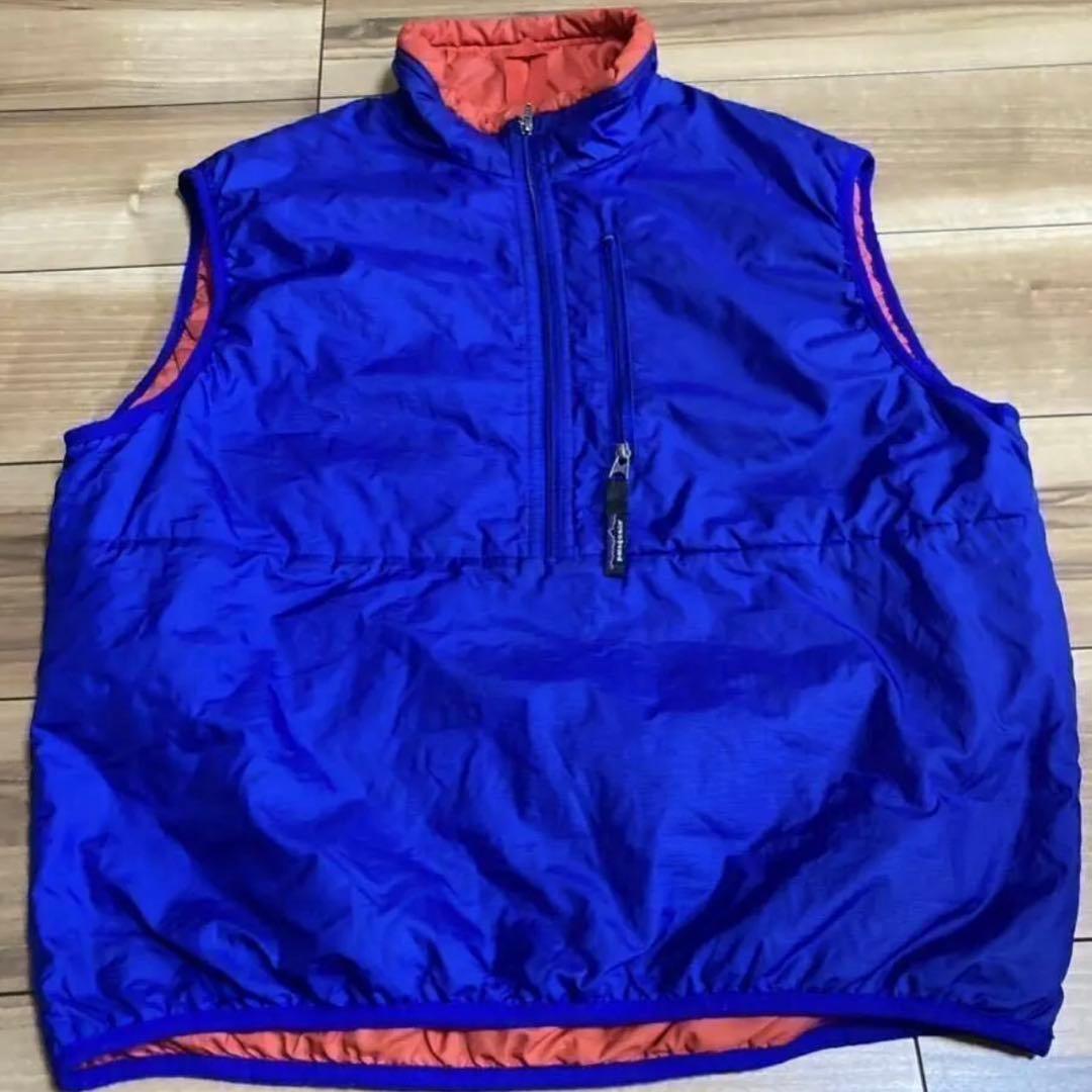 Patagoniaパタゴニアパフボールベストダウンベストプルオーバーブルー
