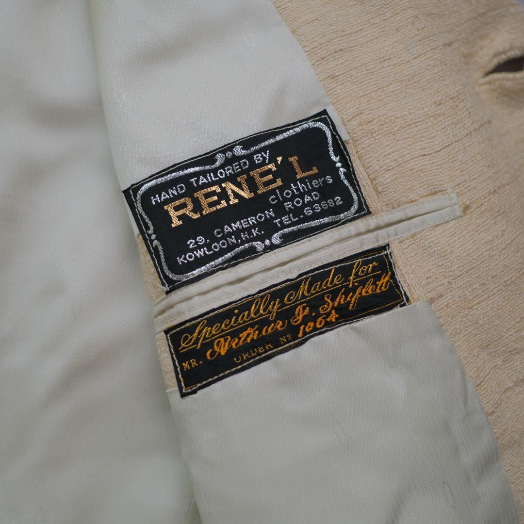 60s usa製 カスリ 絣 ネップ テーラードジャケット オフホワイト