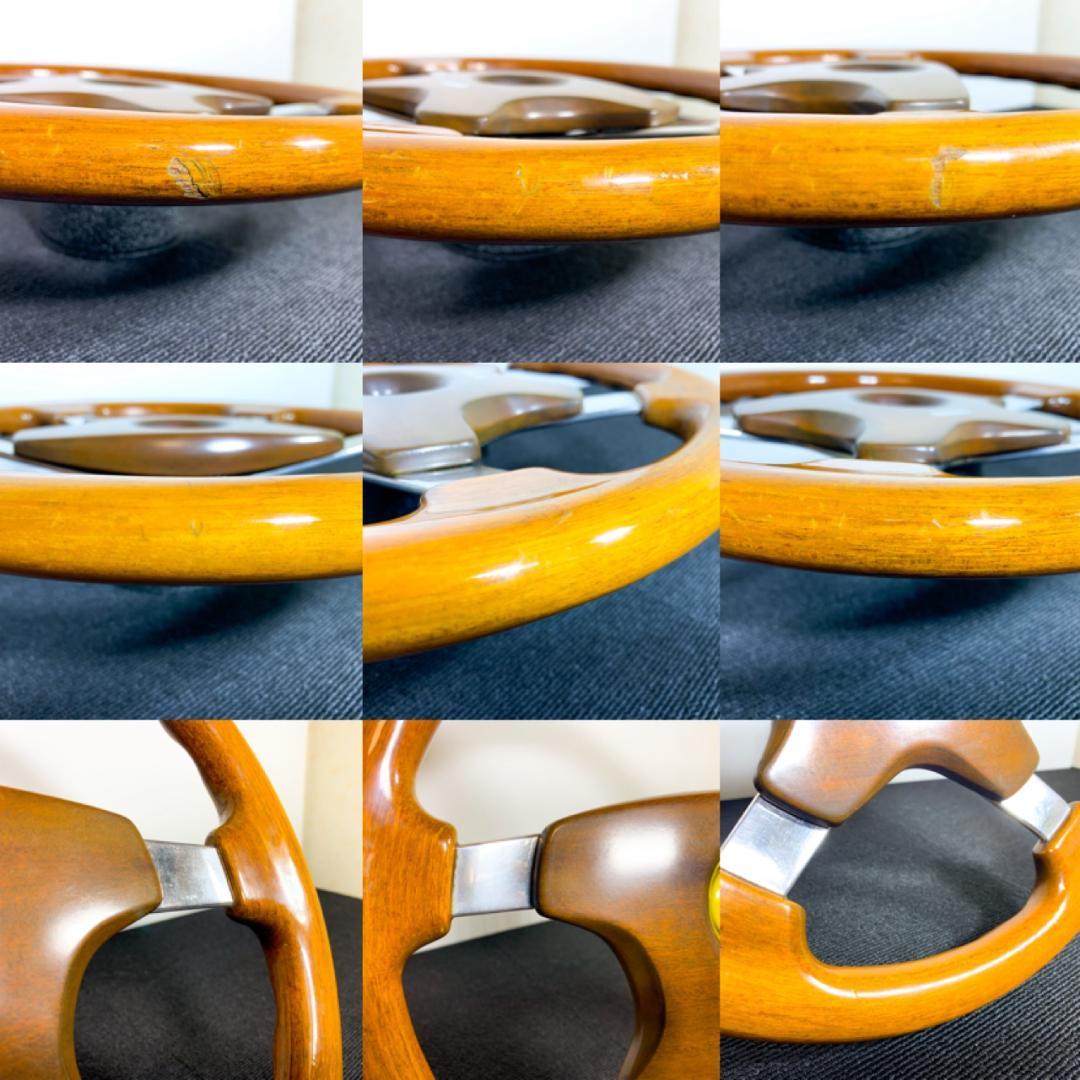 モモ アストラ ウッドステアリング 35.5パイ ホーンボタン付 93年製