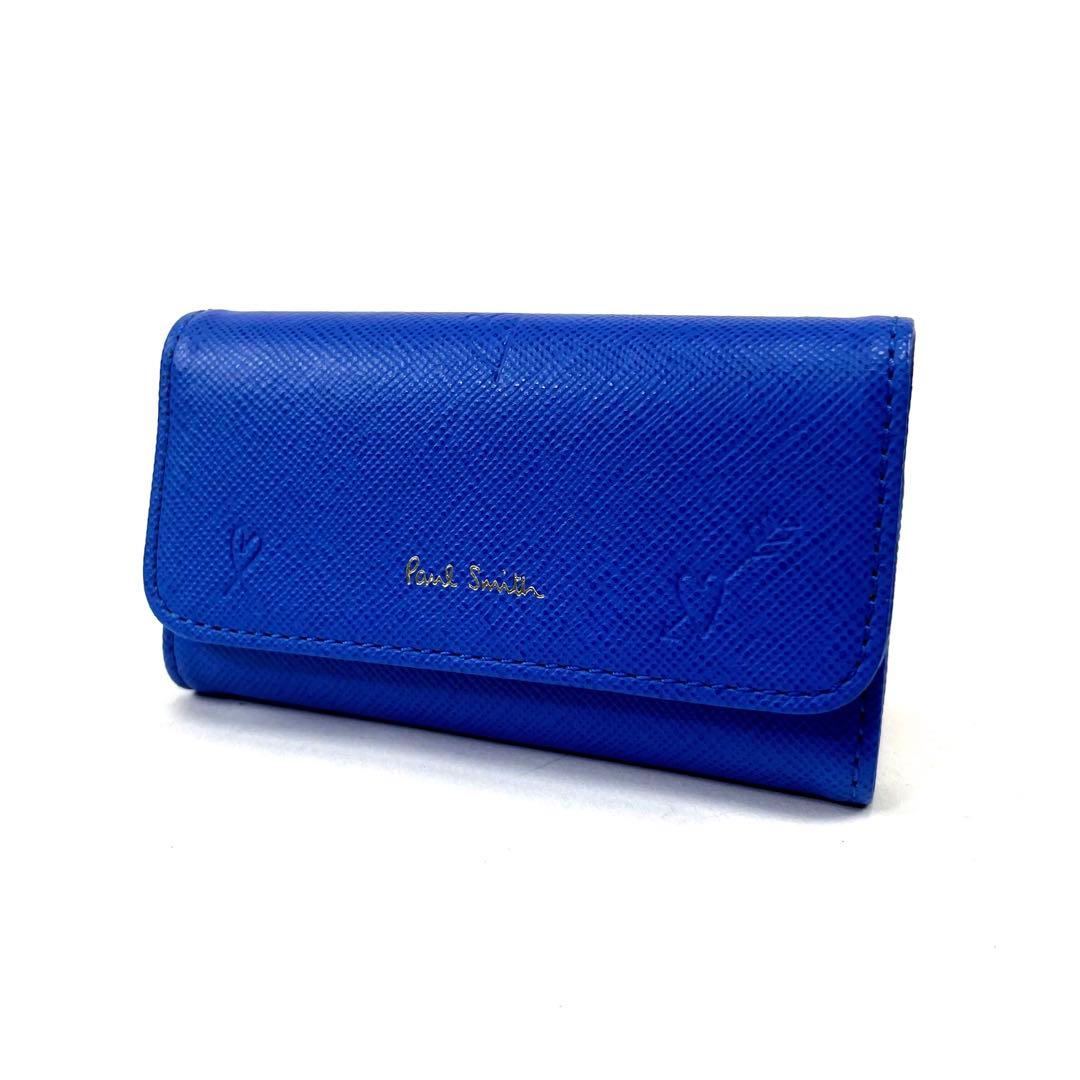 箱新品 レザー ポールスミス キーケース パスケース 青 30WD791 - メルカリ
