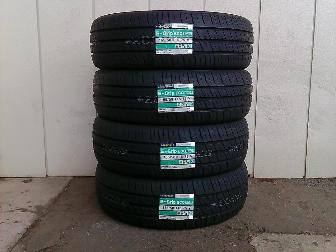 全国送料込☆165/50R16☆グッドイヤーEG02☆コペン・ムーヴ・N-BOX GOODYEAR EfficientGrip ECO EG02 165/50R16 75V - オートウェイ